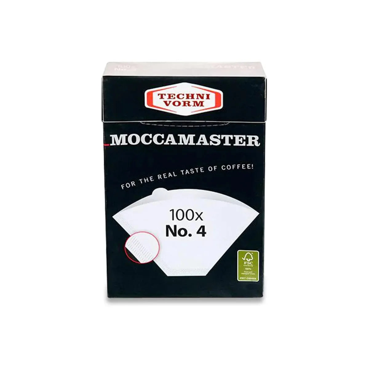 Moccamaster #4 White Paper Coffee Filters – 100 Count