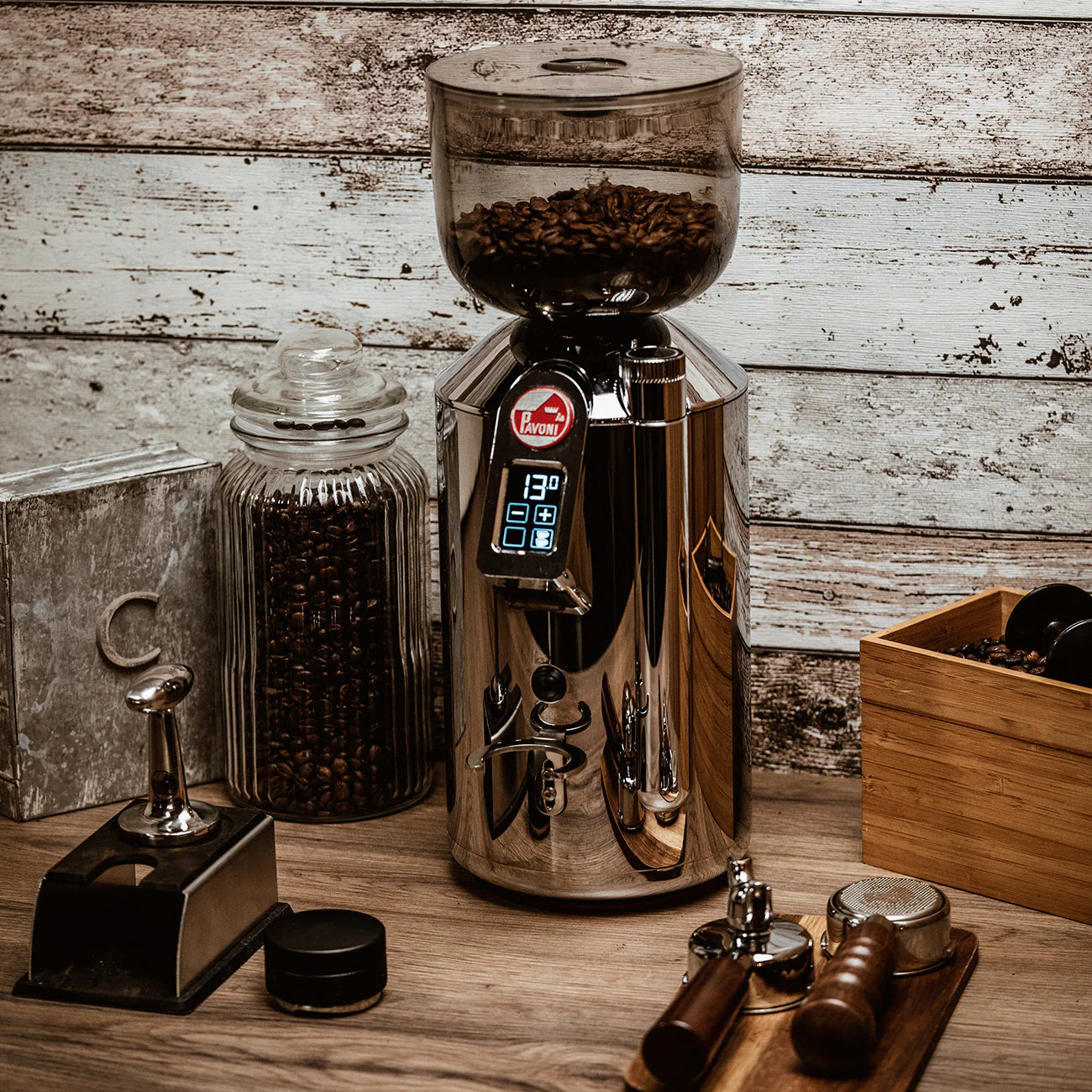 La Pavoni Cilindro Coffee Grinder – Stainless Steel