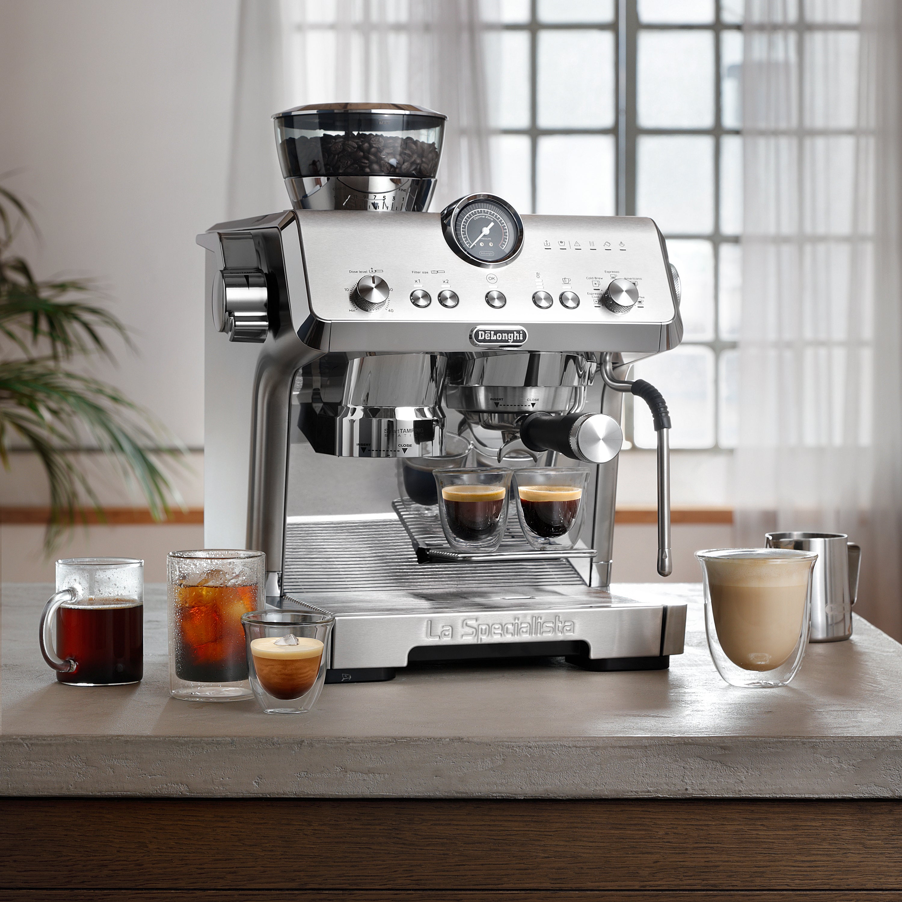 Delonghi coffee machine with grinder best sale