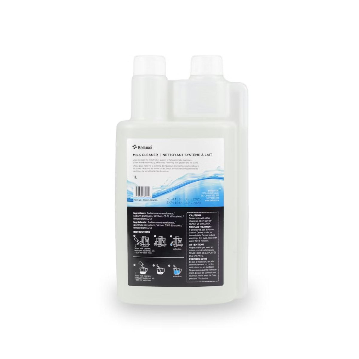 Bellucci - Milk System Cleaner 1L - Café Liégeois Canada Inc.
