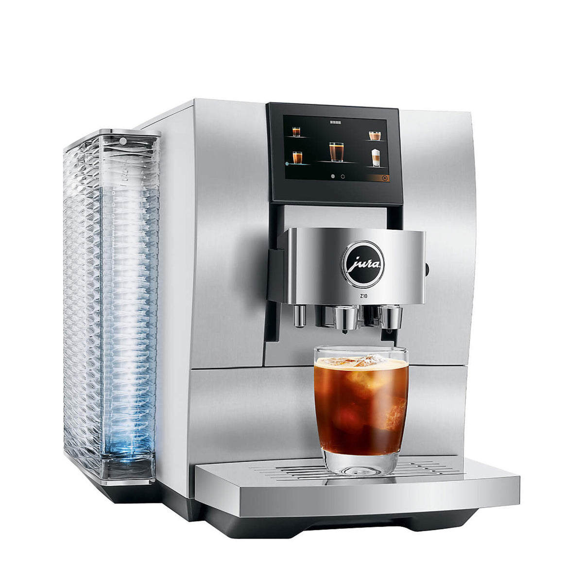 JURA Z10 Aluminium White, machine à café automatique, vue trois quarts