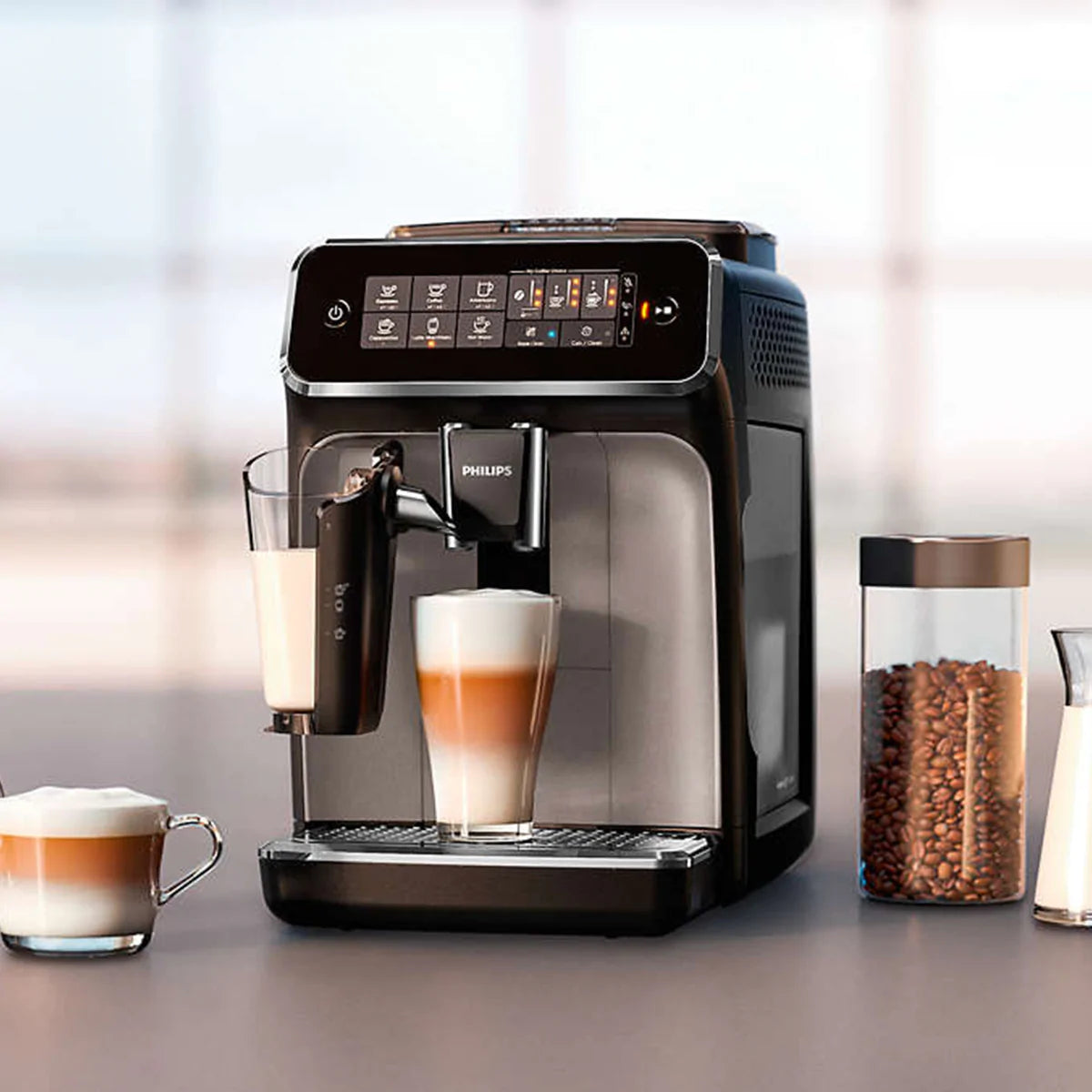  PHILIPS 4300 Series Fully Automatic Espresso Machine - LatteGo  Milk Frother, 8 Coffee Varieties, Intuitive Touch Display, Black,  (EP4347/94): Home & Kitchen
