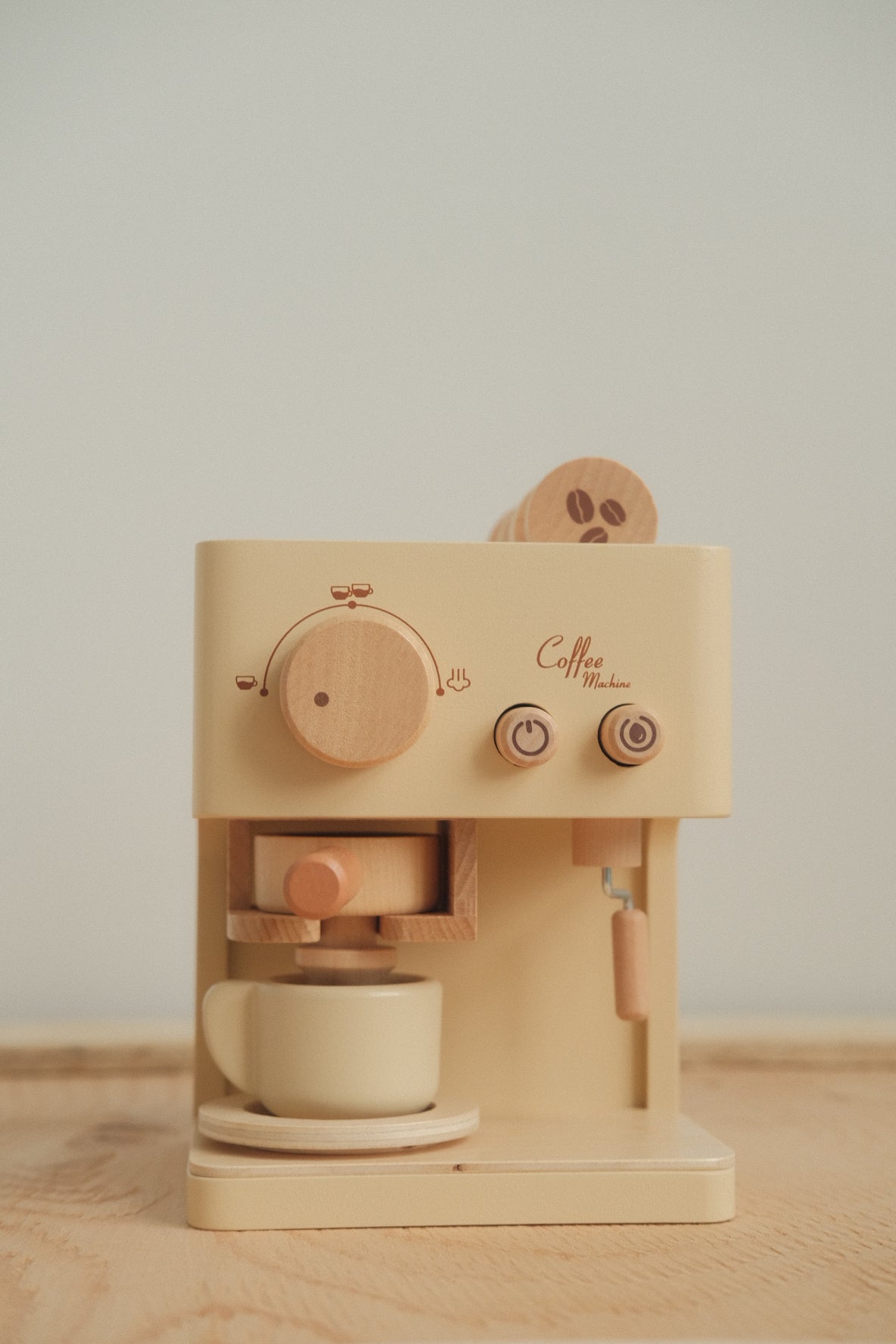Machine à café en bois pour enfants