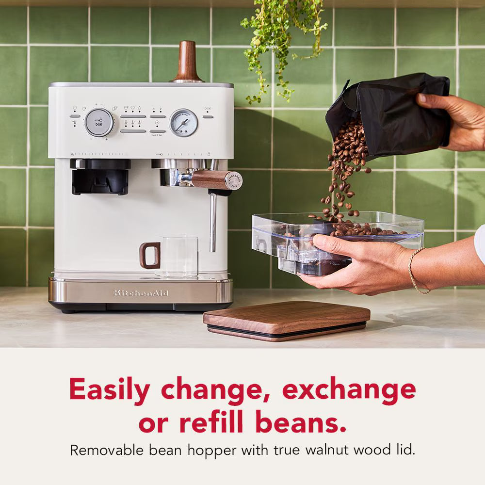 Kit d'accessoires pour machine à expresso KitchenAid en bois de noyer 