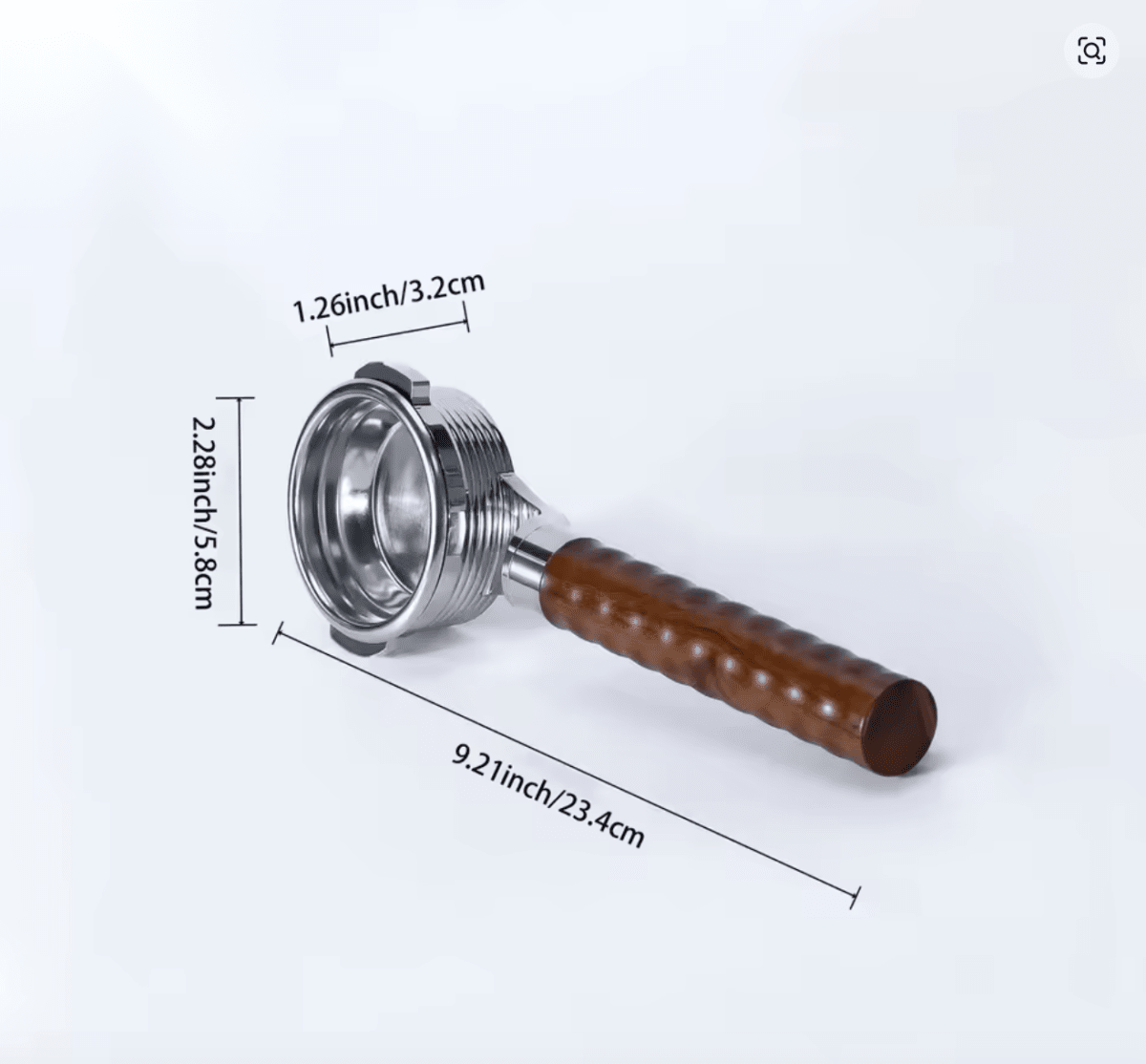 58mm Bottomless Portafilter – Flat Base Wood Handle (E61 Compatible) - Café Liégeois Canada Inc.