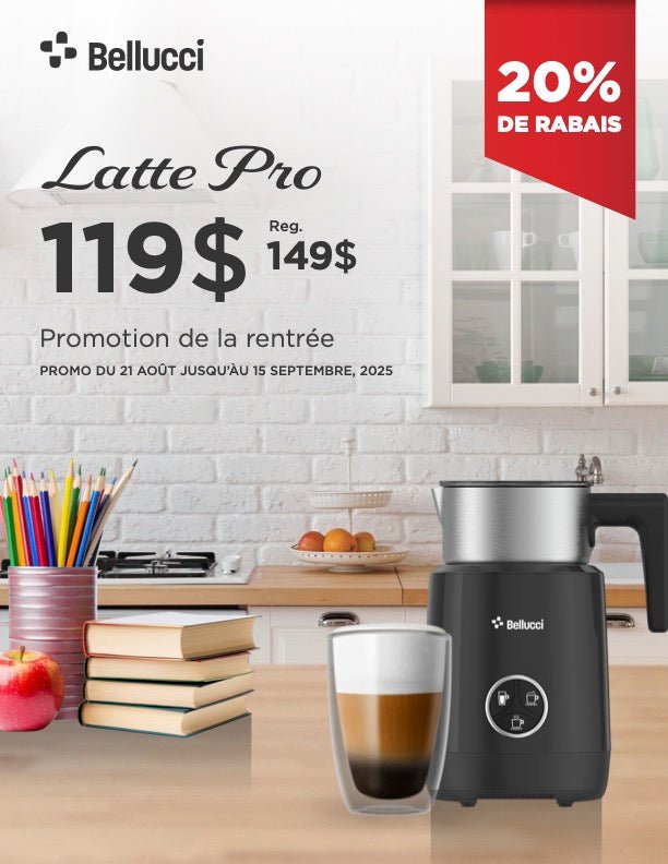 Bellucci - Latte Pro – Induction milk frother hot/cold and hot chocolate maker - Café Liégeois Canada Inc.