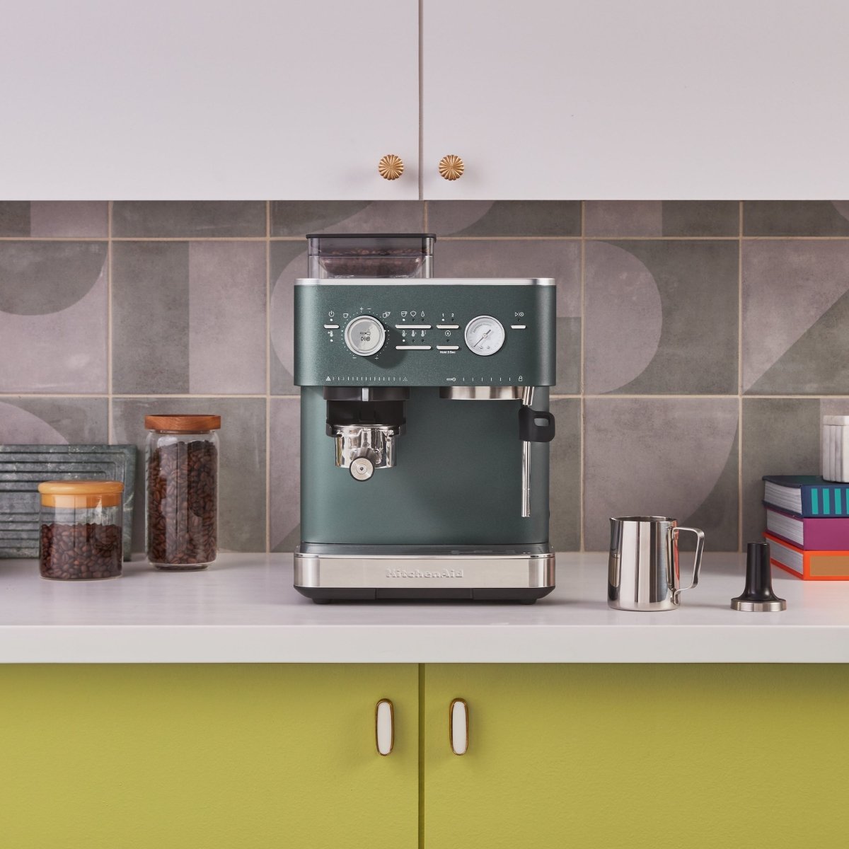 KitchenAid - Semi Automatic Espresso Machine with Burr Grinder