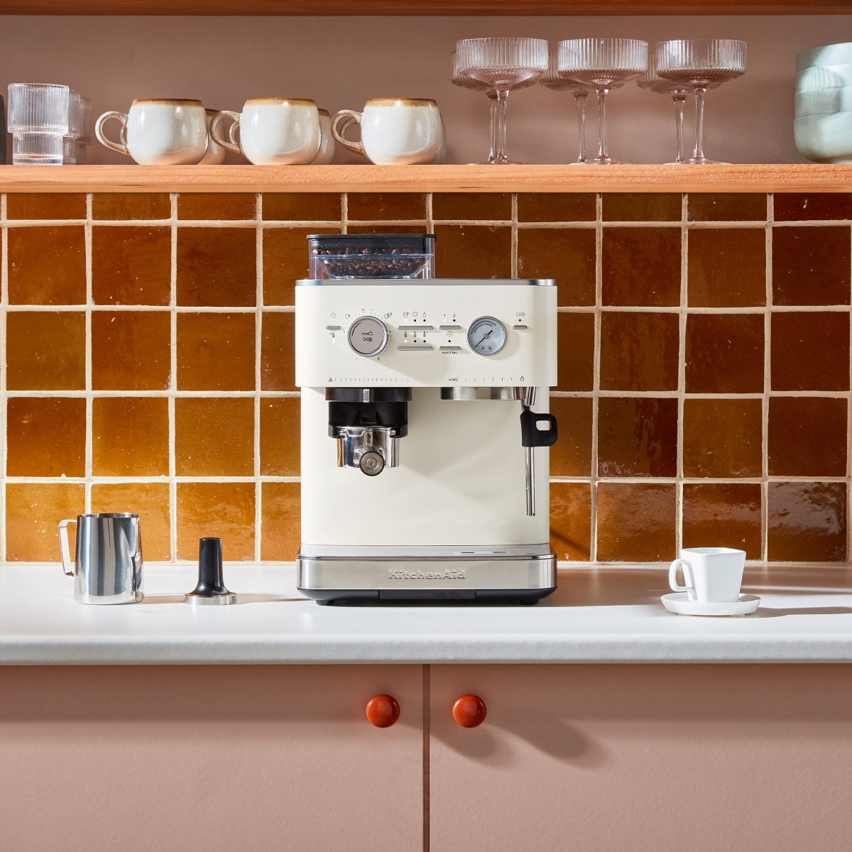 KitchenAid - Semi Automatic Espresso Machine with Burr Grinder - Café Liégeois