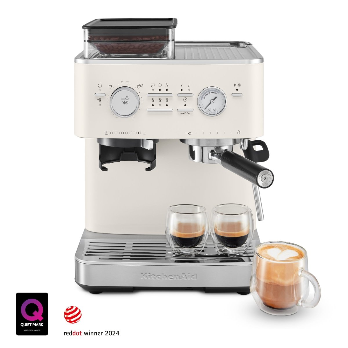 KitchenAid - Semi Automatic Espresso Machine with Burr Grinder