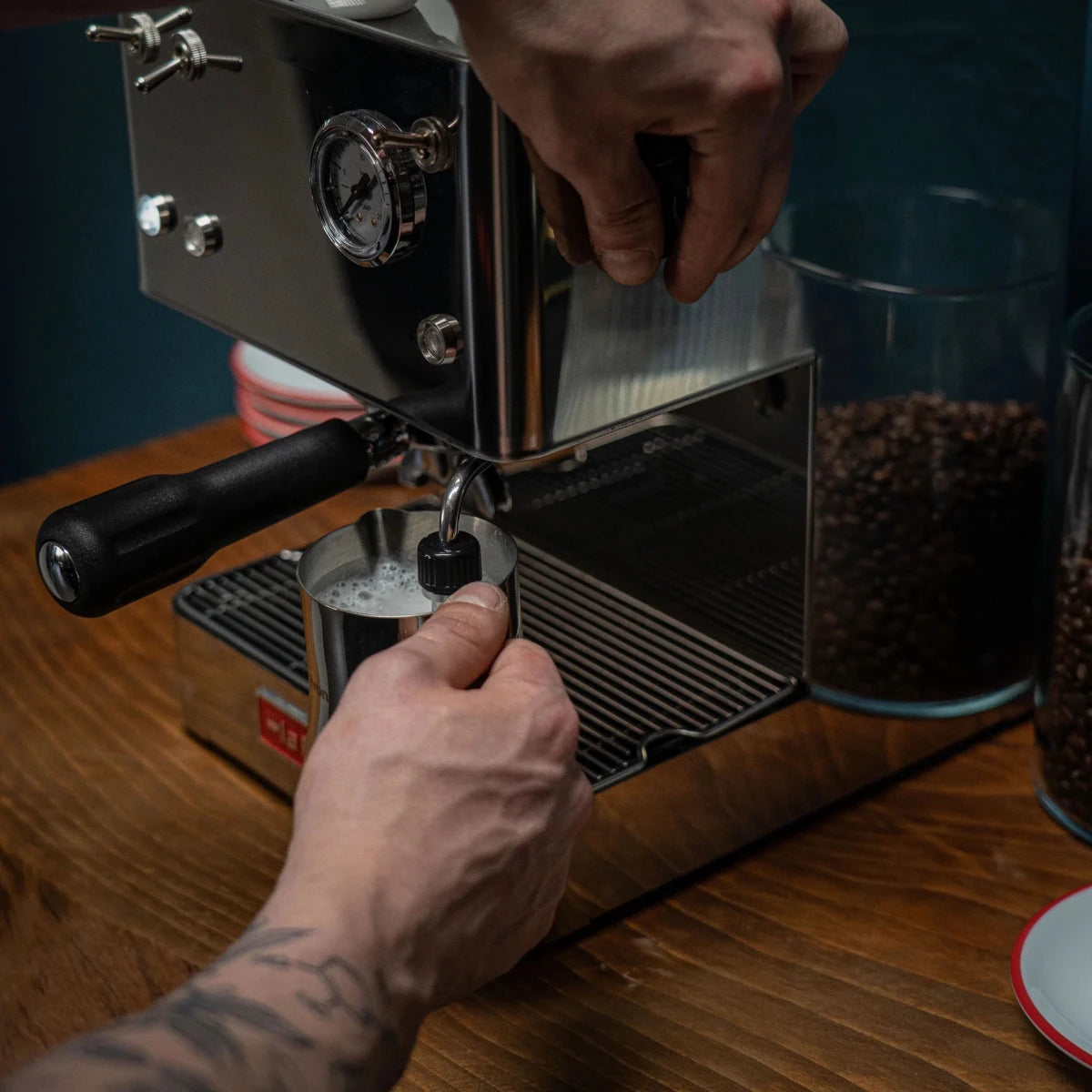 La Pavoni - Casa Bar Steel Manual Espresso Machine Stainless Steel - Café Liégeois Canada Inc.