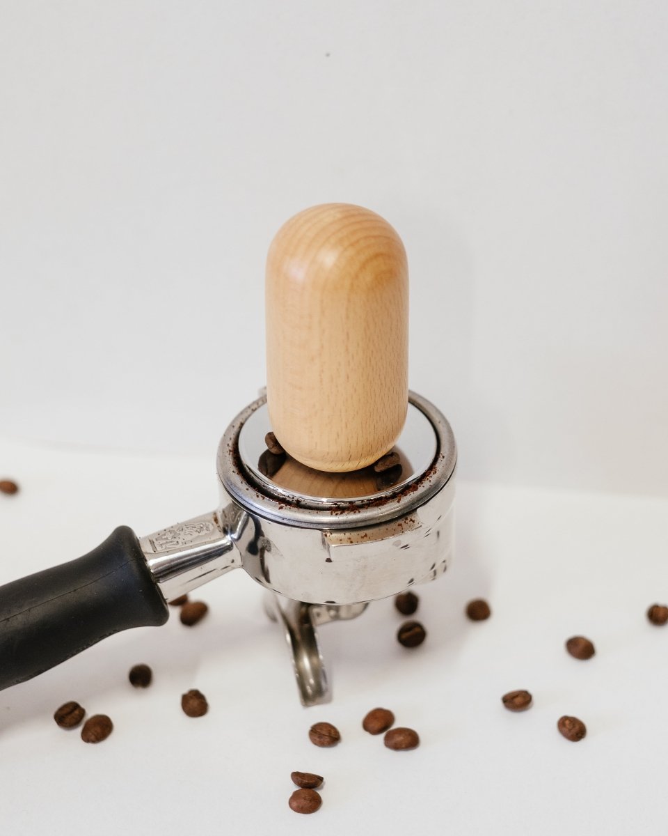 Light wood coffee tamper 58MM - Café Liégeois