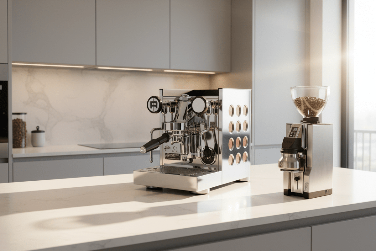 Rocket - Appartamento TCA chrome copper & Eureka - Mignon Libra 65 AP chrome - Grind by Weight (Bundle) - Café Liégeois Canada Inc.