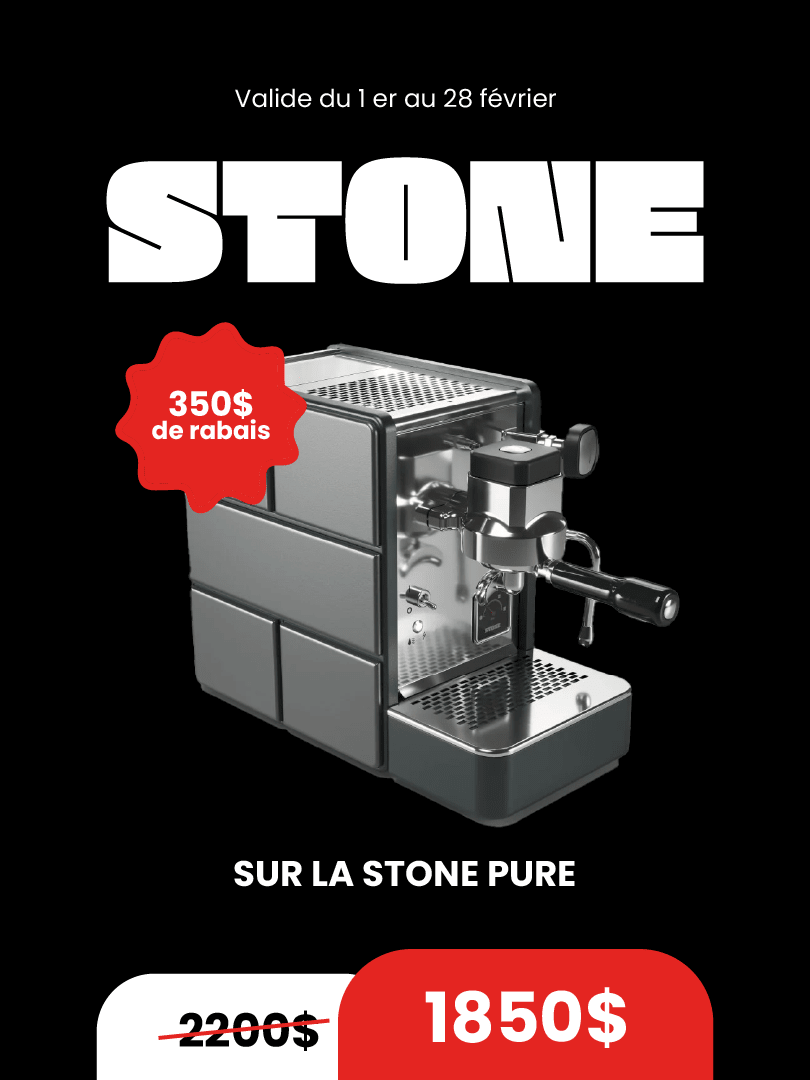 Stone - Espresso Machine - Pure grey - Café Liégeois Canada Inc.