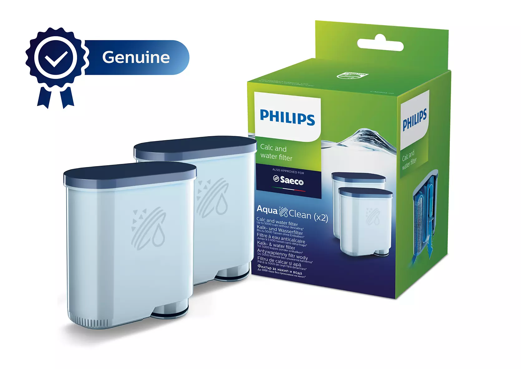 SAECO - Philips - Aquaclean Calc et filtre à eau