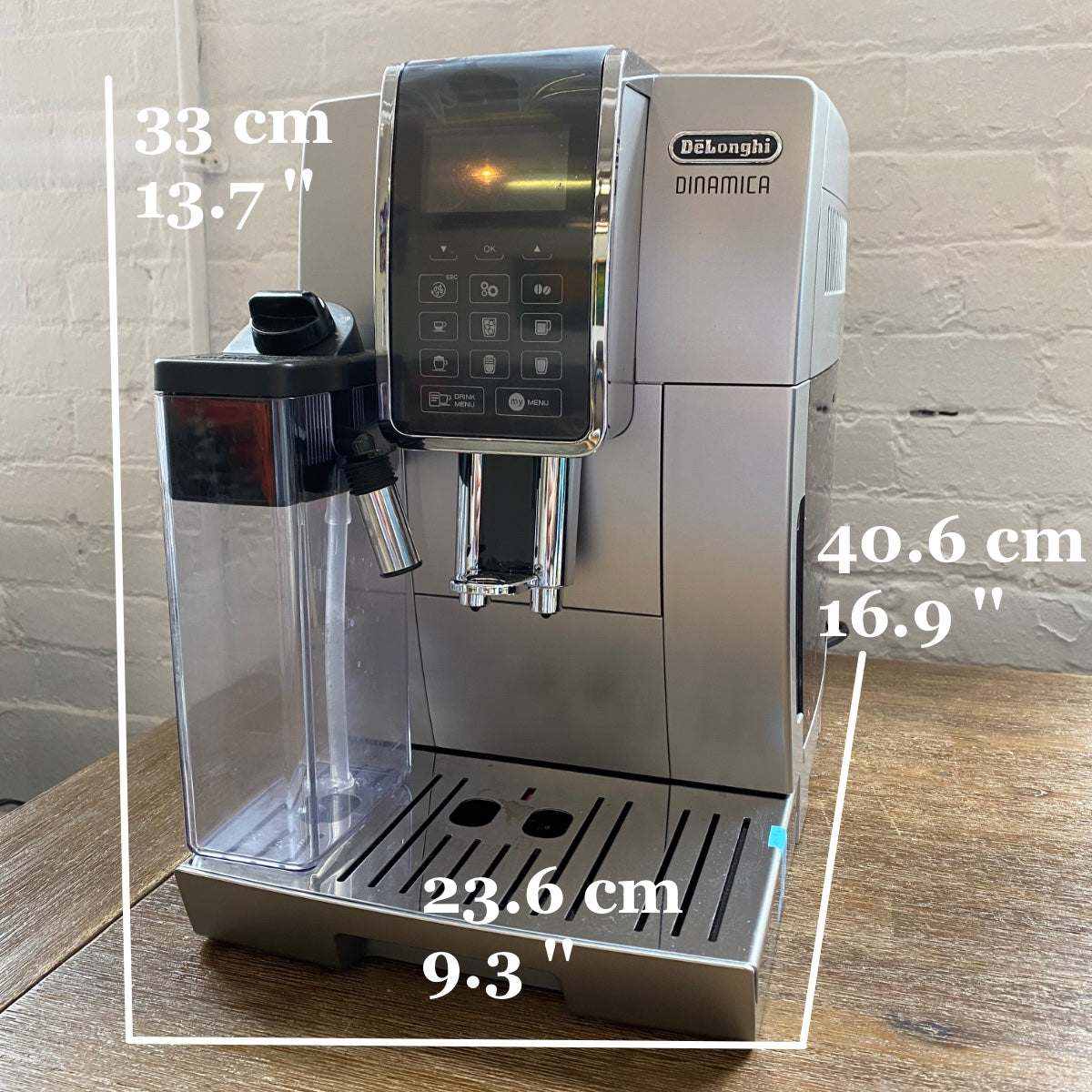De'Longhi ECAM35075SI Dinamica with LatteCrema System and LCD Display,  Silver